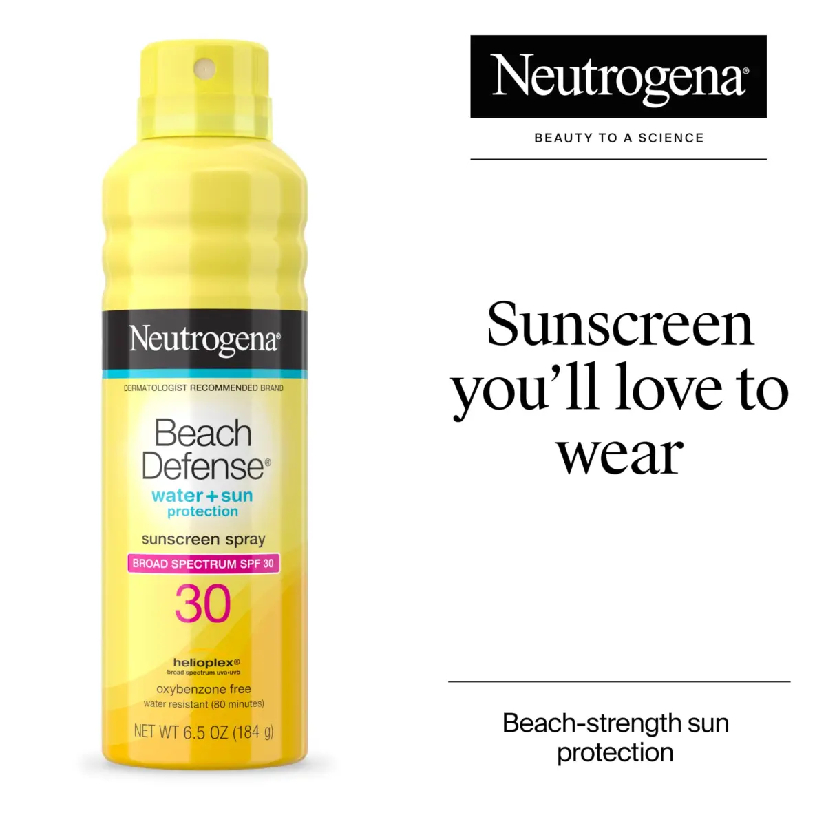 Neutrogena Beach Defense Sunscreen Spray SPF 30 184g (6.5 oz) | Broad Spectrum UVA/UVB Protection - view 2