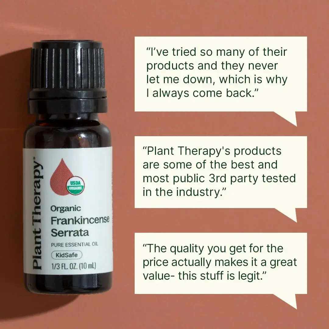 Plant Therapy Organic Frankincense Serrata Essential Oil 10 mL | USDA Certified Organic, Non-GMO - view 4