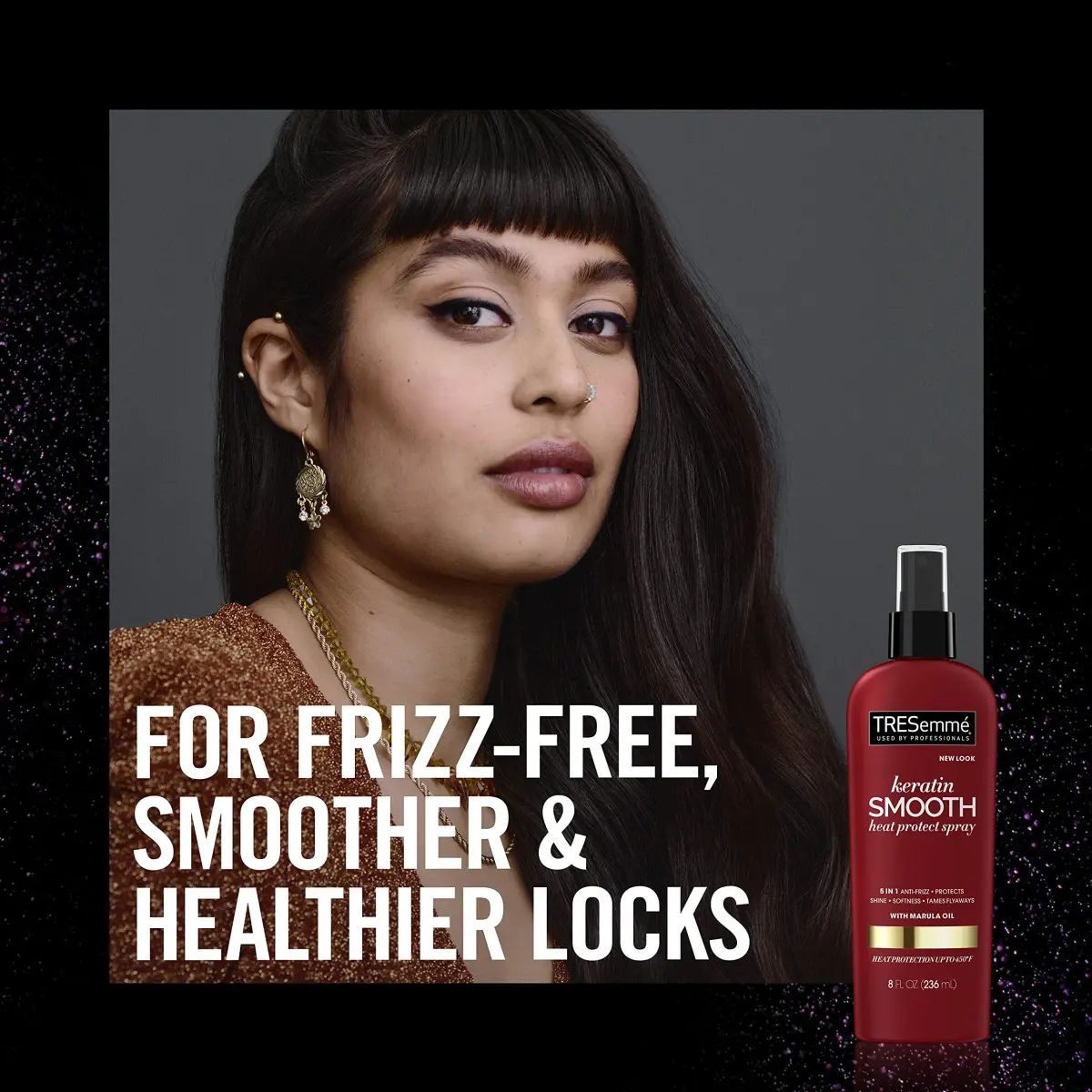 TRESemmé Heat Protection Spray, Keratin Smooth 235ml (8 Fl Oz) | Shields Hair from Heat Up to 450°F - view 4