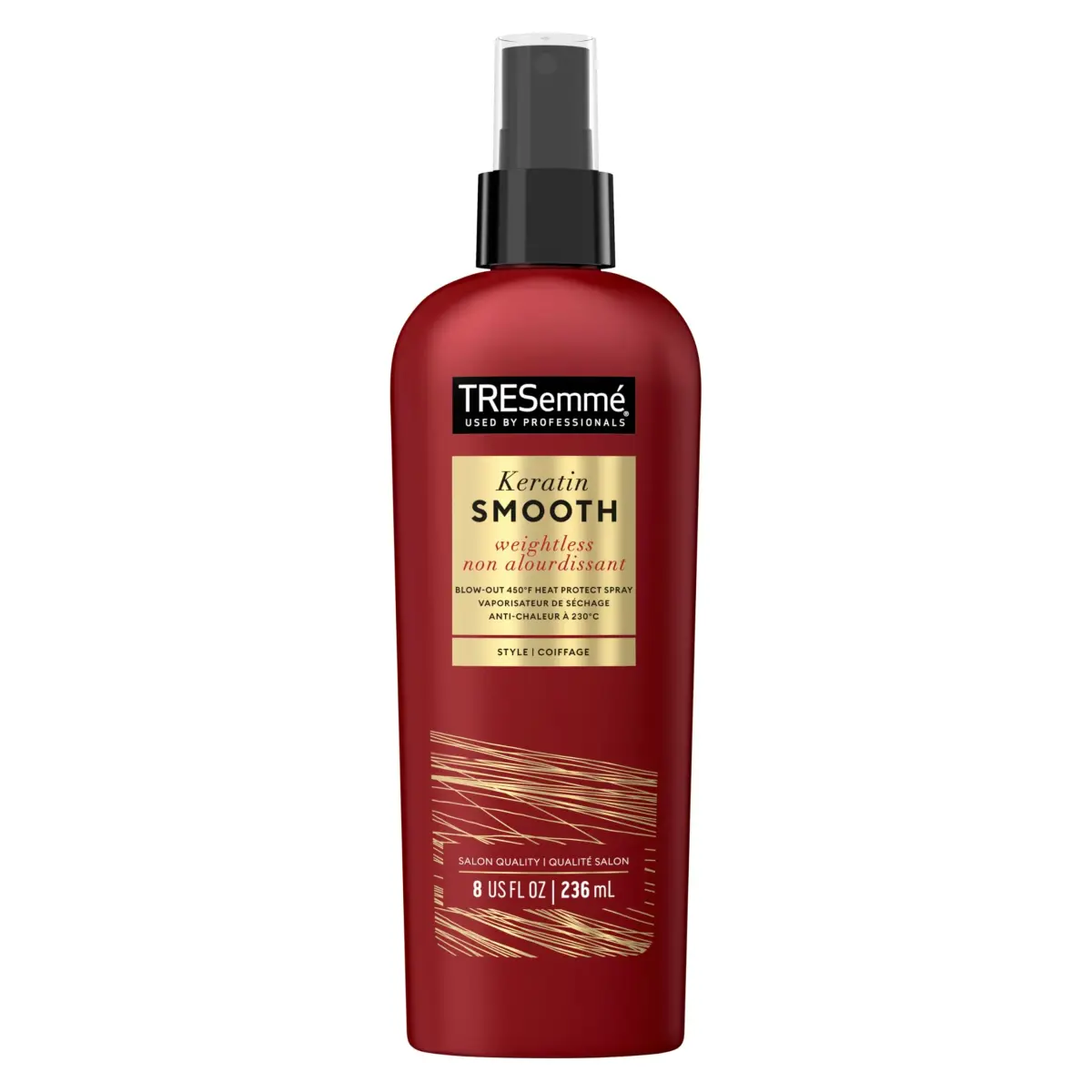 TRESemmé Heat Protection Spray, Keratin Smooth 235ml (8 Fl Oz) | Shields Hair from Heat Up to 450°F - main product image