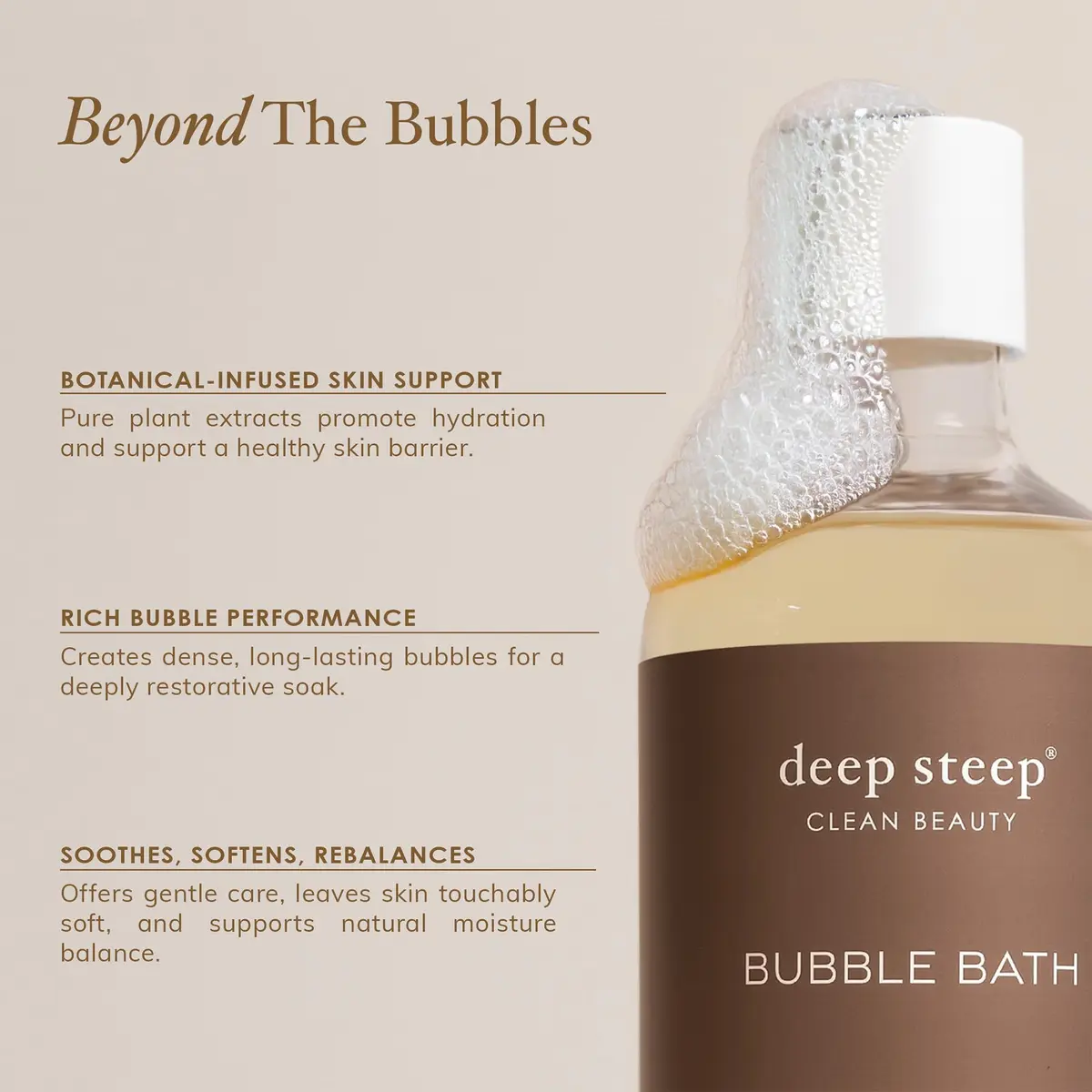 Deep Steep Bubble Bath, Passionfruit Guava, 17oz | Hypoallergenic, Moisturizing & Aromatherapy - view 5