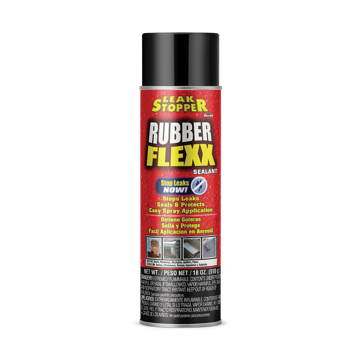 Leak Stopper Rubber Flexx Waterproof Sealant Spray 18oz | Flexible, Quick Repairs - main product image