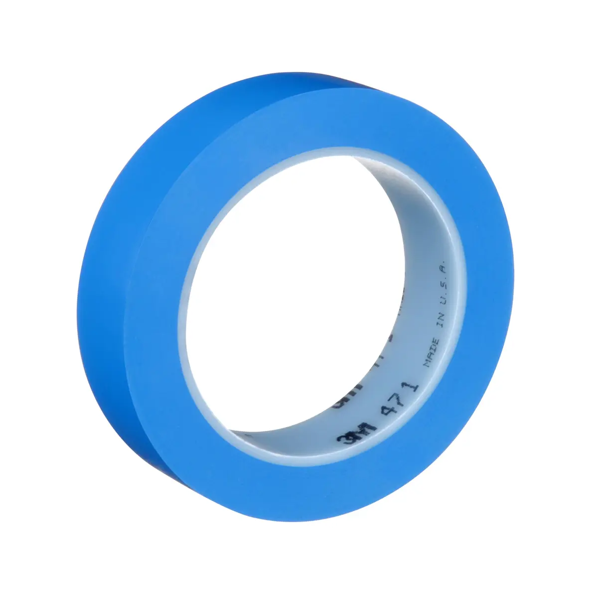 3M Vinyl Tape 471, 2.54 cm x 32.92 m (1 in x 36 yd), Blue | Durable Floor & Safety Marking Tape - main product image
