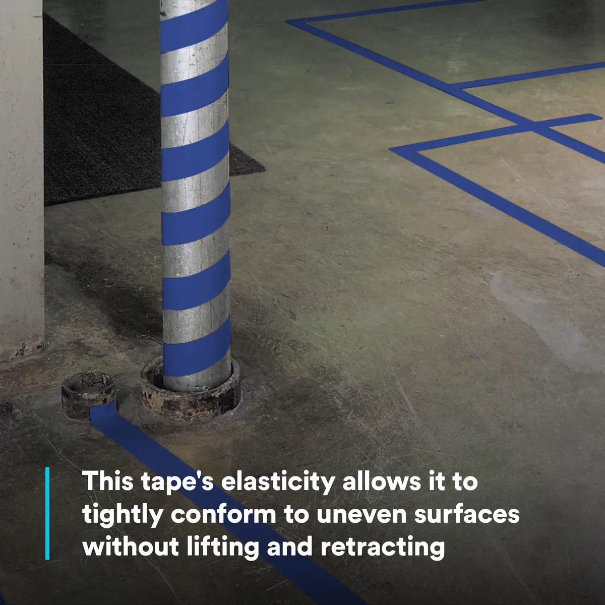 3M Vinyl Tape 471, 7.62 cm x 32.92 m Blue | Durable Floor & Safety Marking Tape - view 5