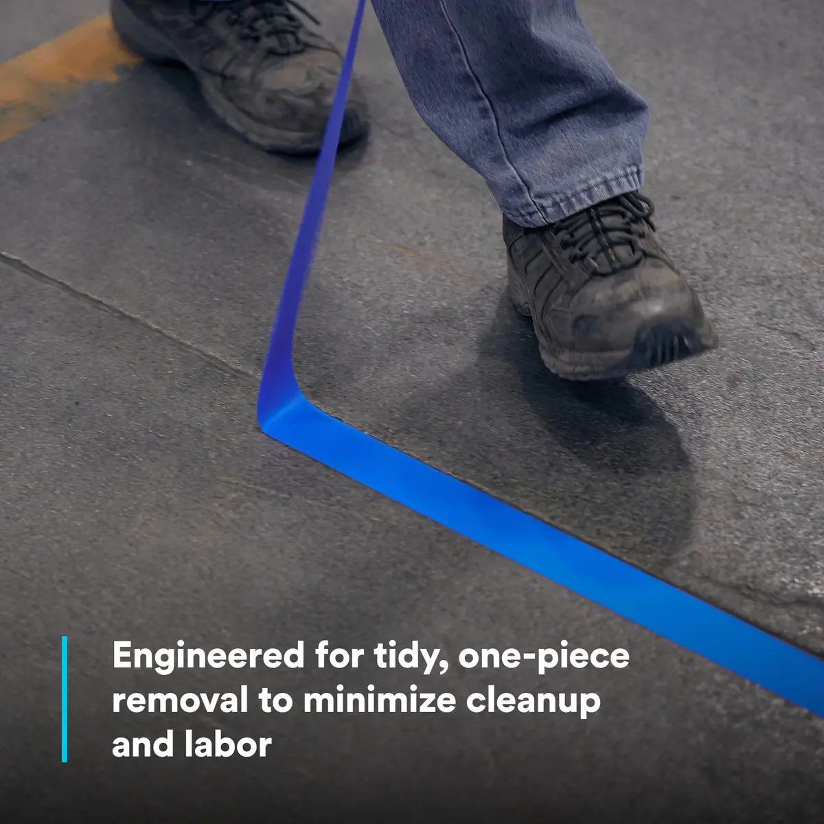 3M Vinyl Tape 471, 7.62 cm x 32.92 m Blue | Durable Floor & Safety Marking Tape - view 4