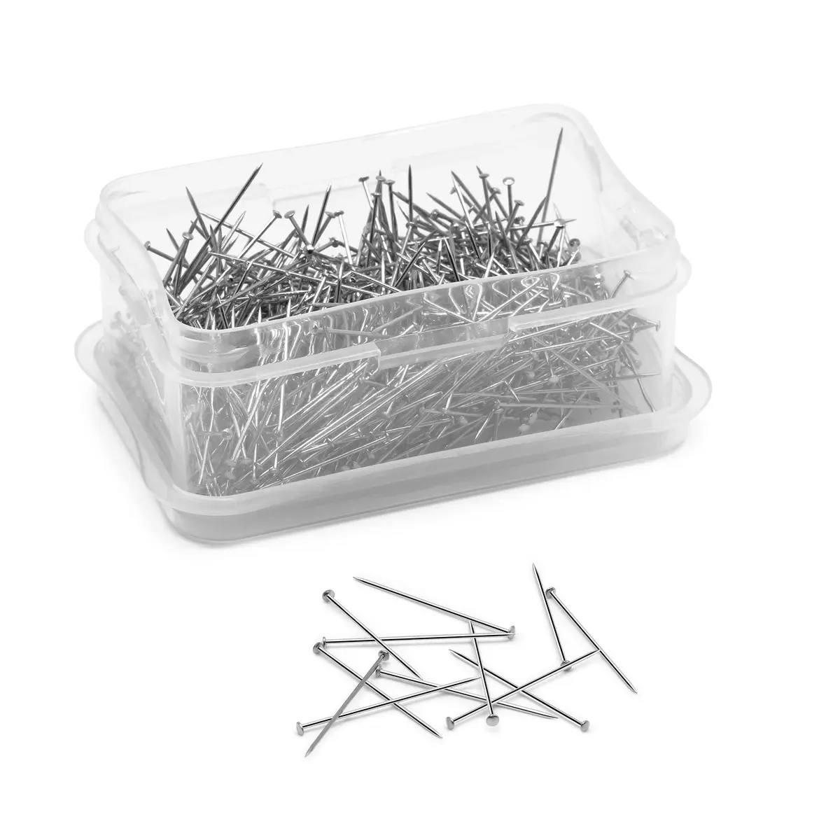 Dritz Dressmaker Pins 1-1/16-Inch | 750-Count Nickel-Plated Steel for Medium Fabrics - view 3