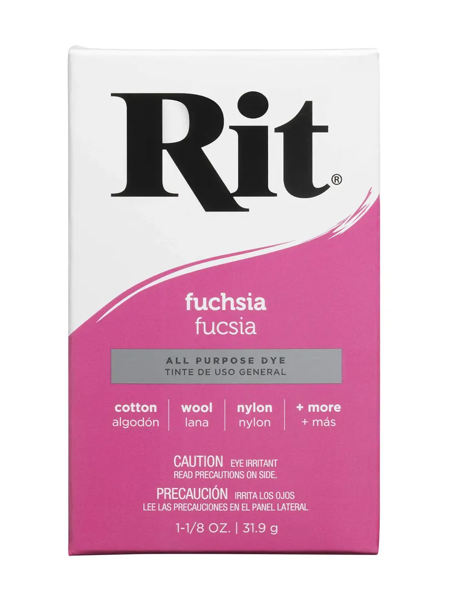 Rit Powder Fabric Dye - Vibrant Fuchsia for Cotton, Linen, Silk, Wool, Nylon - 1.125 oz - main product image