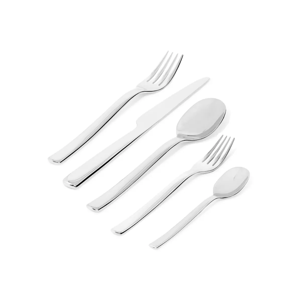 Alessi Ovale 5-Piece Cutlery Set 20 cm (7.87 in) | Designer Ronan & Erwan Bouroullec - view 2