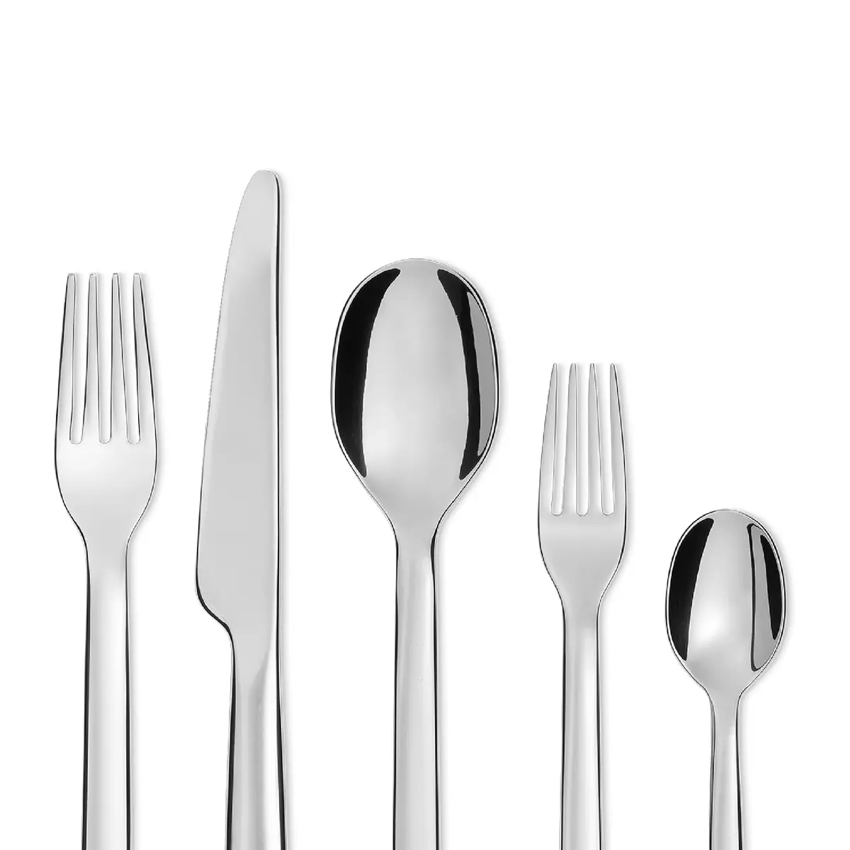 Alessi Ovale 5-Piece Cutlery Set 20 cm (7.87 in) | Designer Ronan & Erwan Bouroullec - view 3