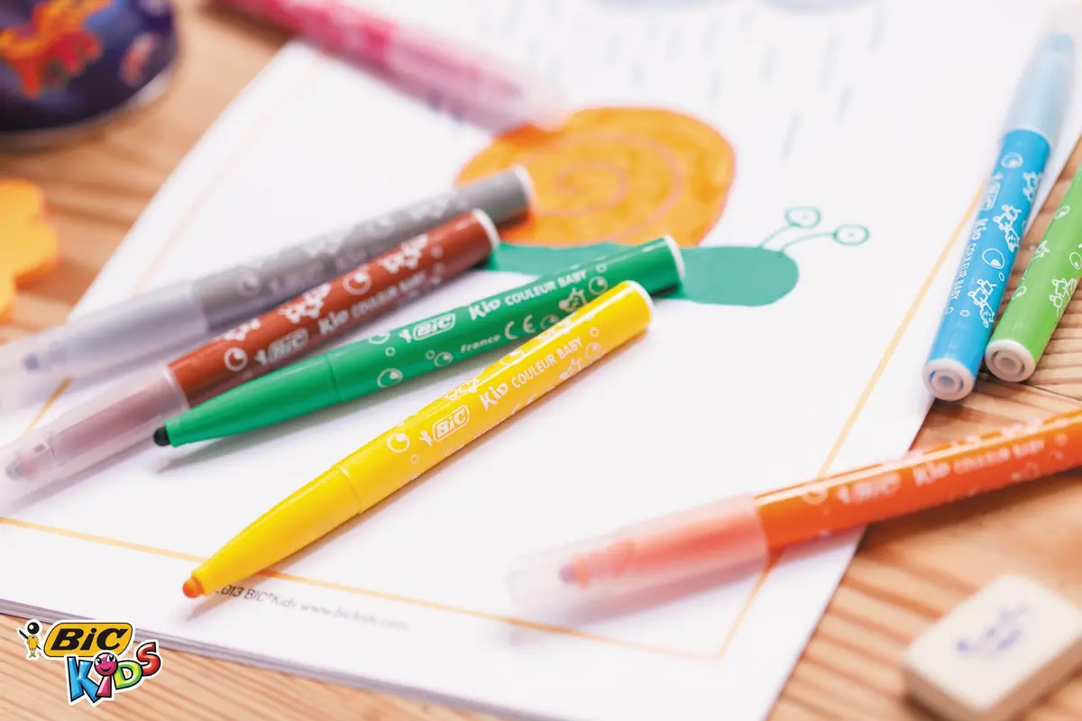 BIC Kids Kid Couleur Baby Colouring Pens 12 Pack | Ultra-Washable, Vibrant & Safe for 1+ - view 6