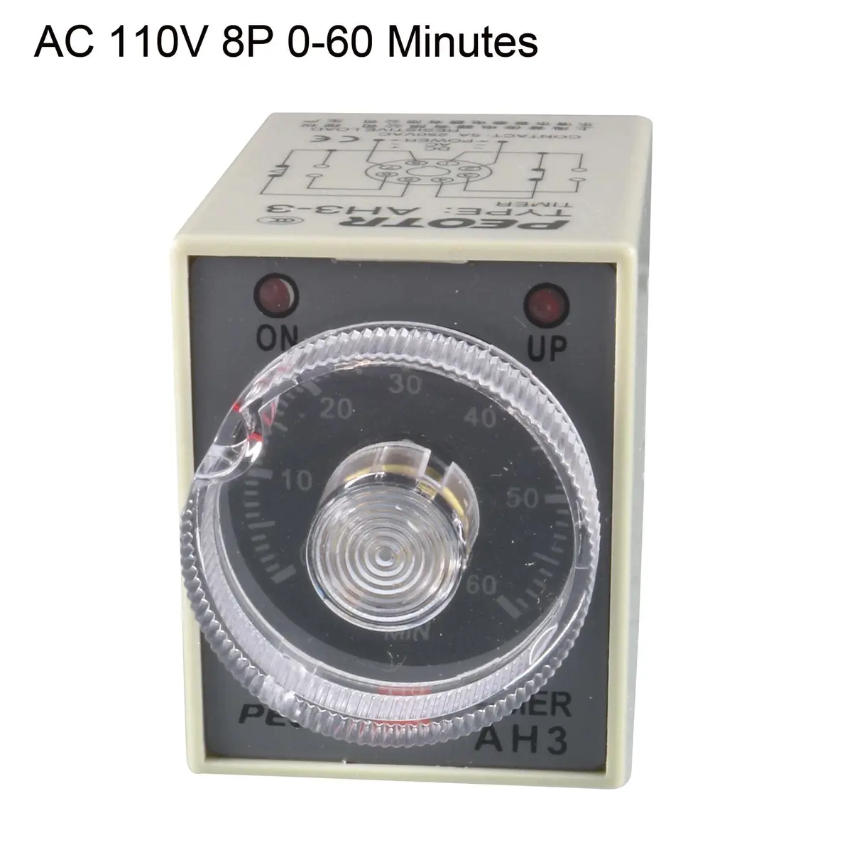 uxcell AC 110V 8P Delay Timer 0-60 Min | Industrial Automation Relay with LED Indicator - view 2
