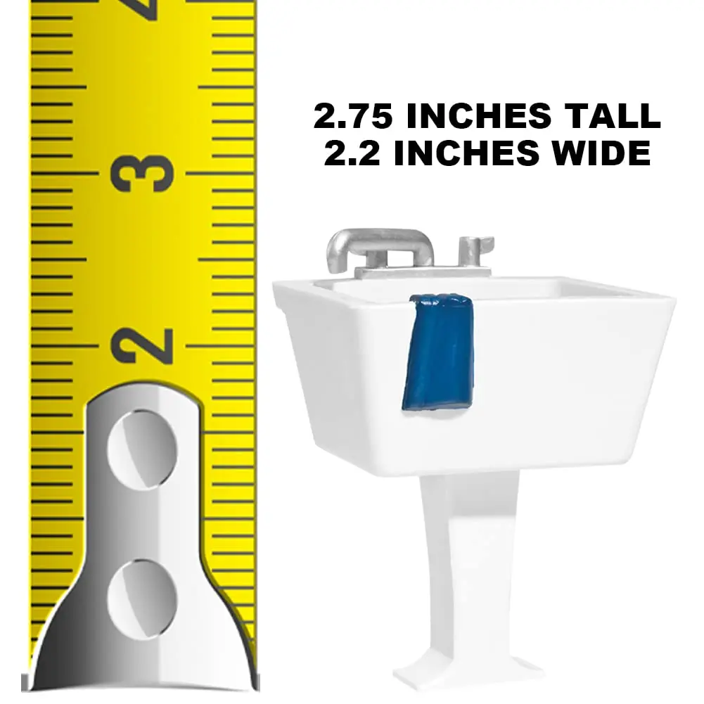 Figures Toy Company Hardcore Toilet and Sink Accessory Set for Wrestling Action Figures | Build Locker-Room Scenes - view 3