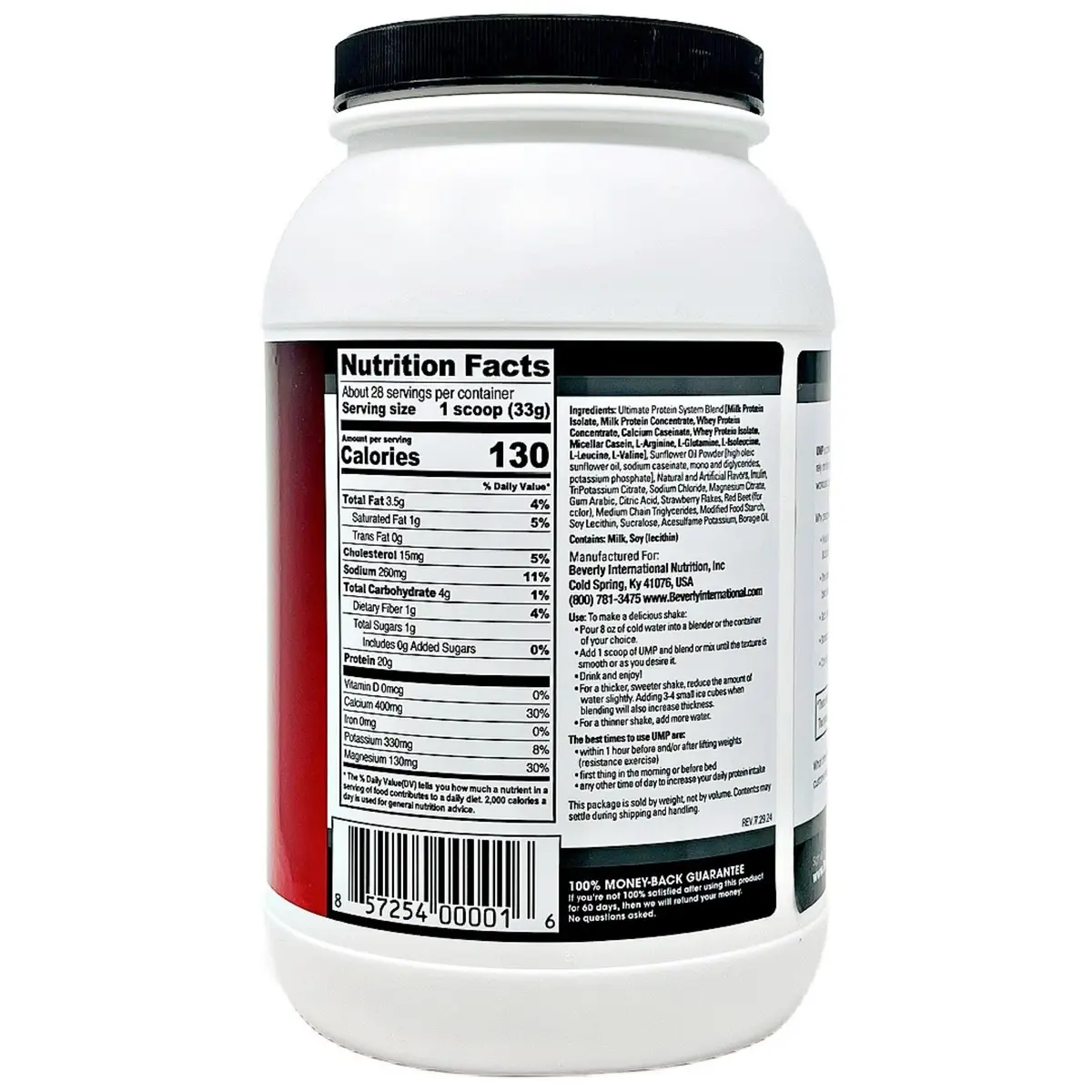 Beverly International UMP Protein Powder, Strawberry | Supports Lean Muscle & Fat Loss - view 2