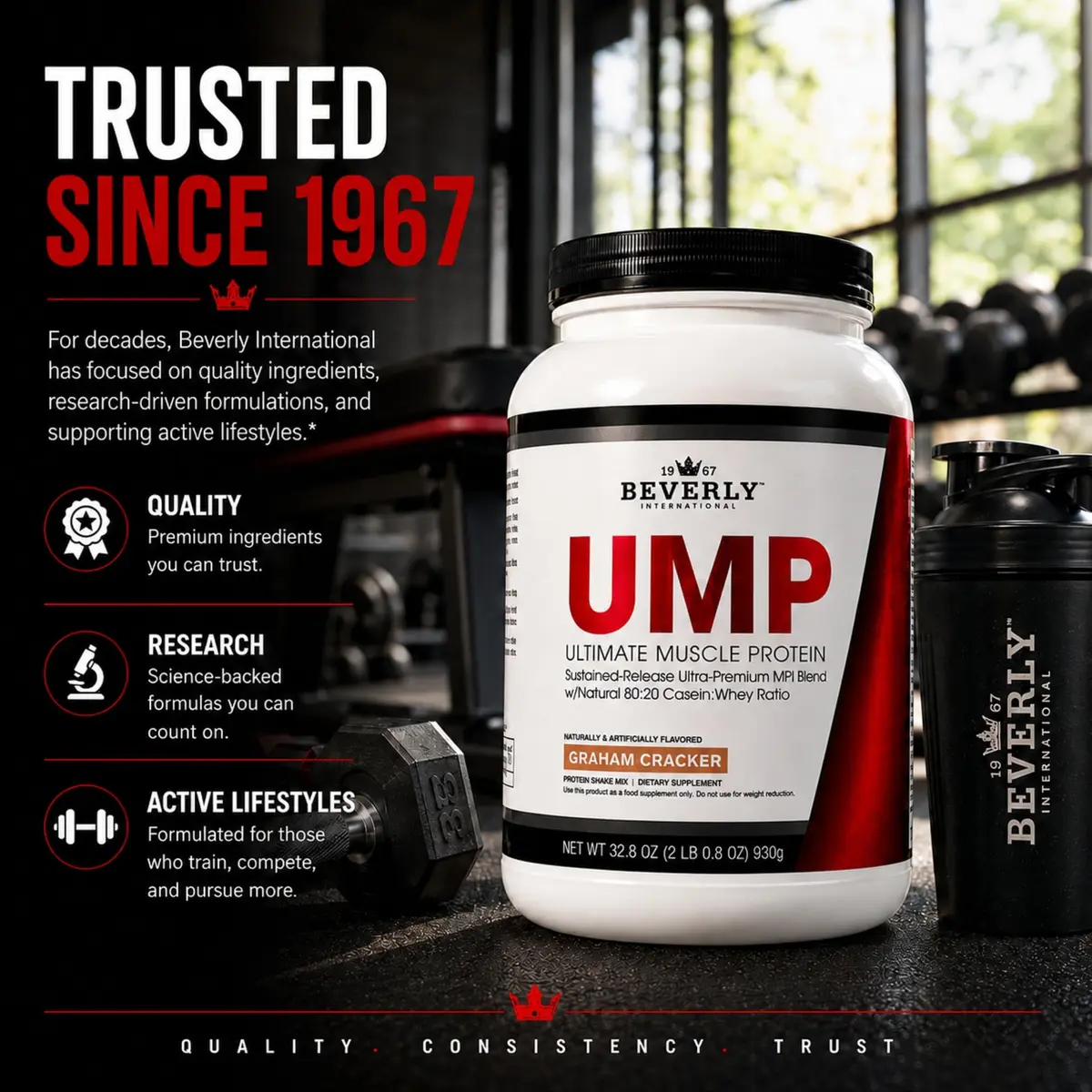 Beverly International UMP Protein Powder, Graham Cracker, 32.8 oz | Supports Lean Muscle & Fat Burn - view 4