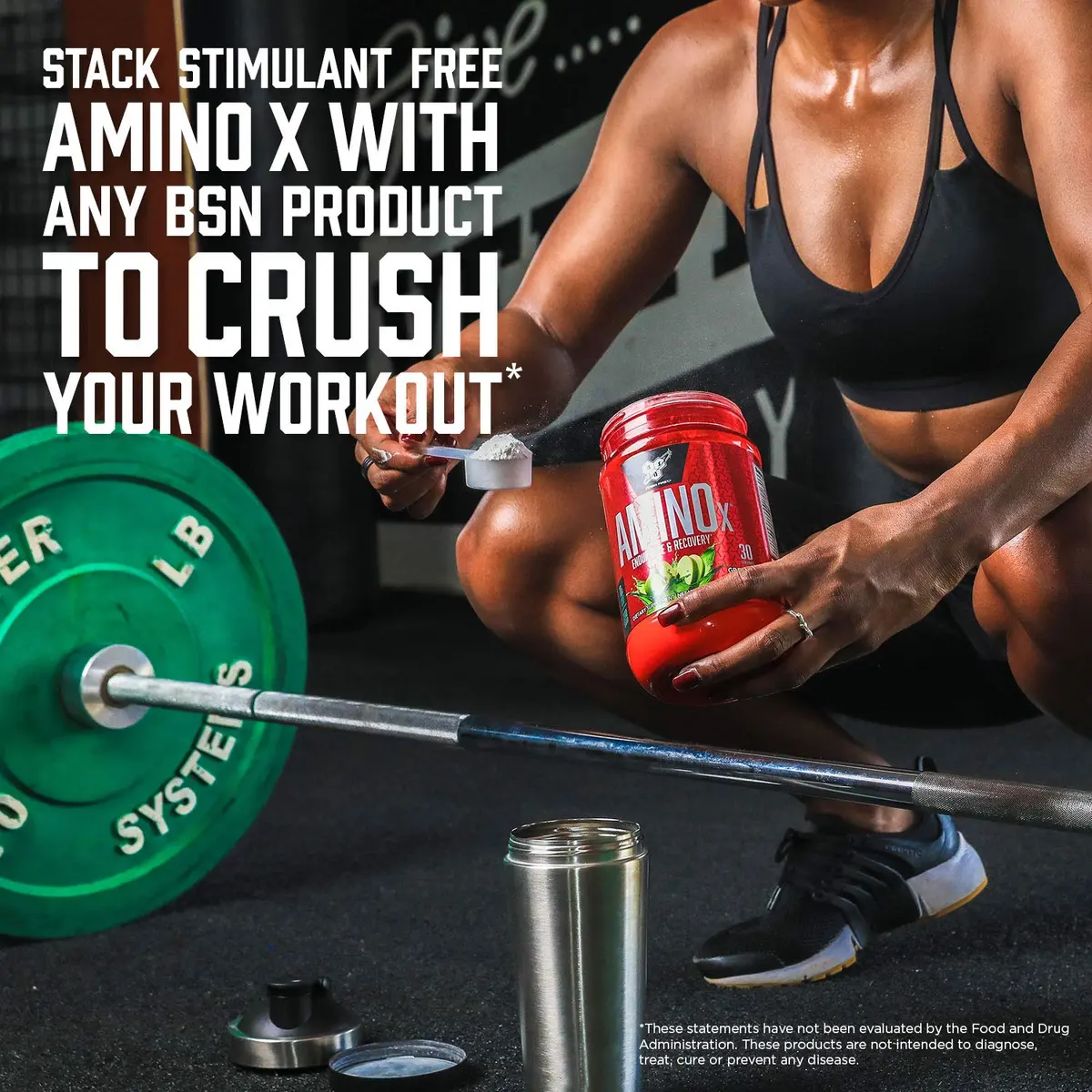 BSN Amino X Recovery Powder with BCAAs, Fruit Punch, 1kg (35.84oz) | Stimulant-Free Muscle Recovery & Endurance Support - view 6