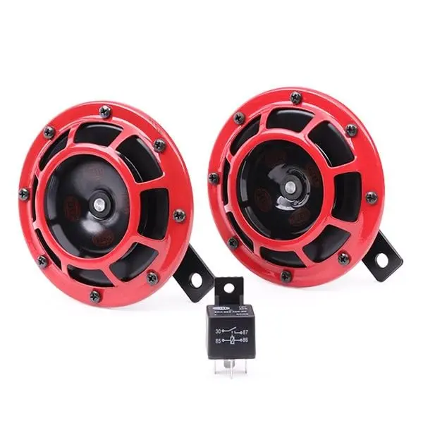 Hella Red Super Tone Horn Set 12V (2-Pack, 125mm Width) | High/Low Frequency Sound - view 7
