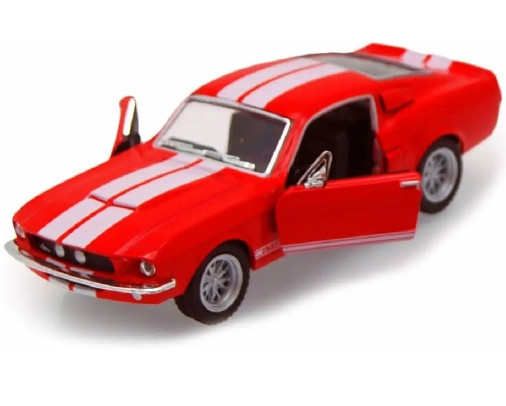KiNSMART 1967 Ford Shelby Mustang GT500 Red 1:38 Scale 5 Inch Diecast Model Toy Car | Authentic American Muscle Replica - main product image