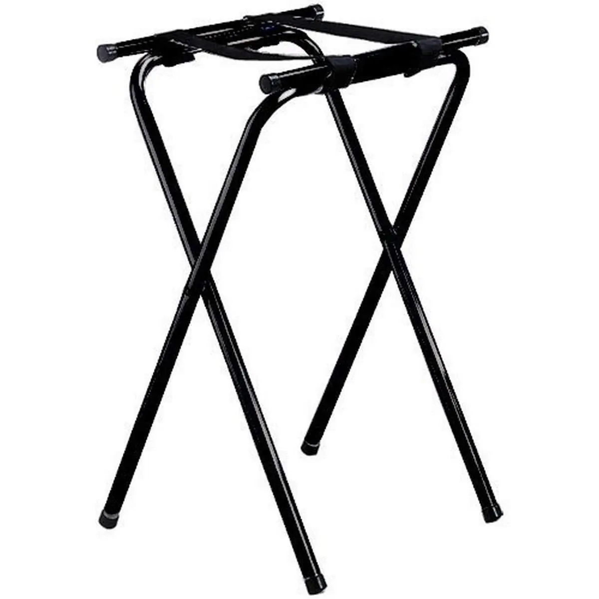 Tablecraft ITEM_STAND 24BK Double Bar Metal Folding Tray Stand 31" | Commercial Restaurant Use - main product image