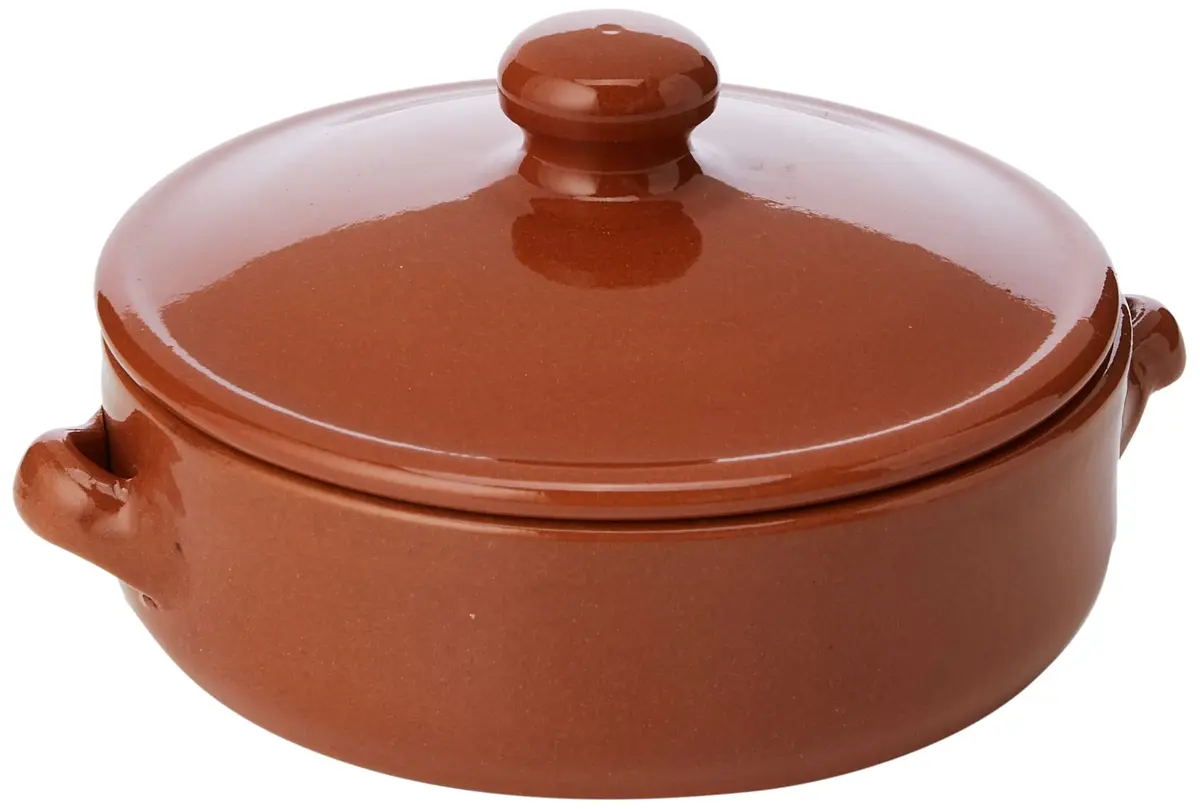 Amazing Cookware SB133 Natural Terracotta Deep Dish with Lid (15cm Diameter, 5cm Depth) | Versatile Oven & Microwave Safe - view 2