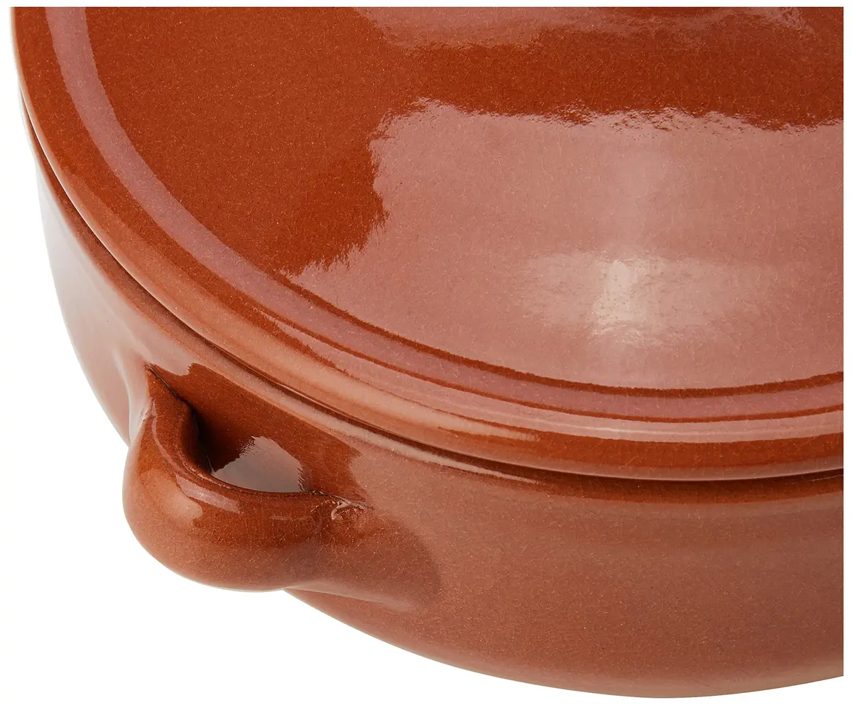 Amazing Cookware SB133 Natural Terracotta Deep Dish with Lid (15cm Diameter, 5cm Depth) | Versatile Oven & Microwave Safe - view 4