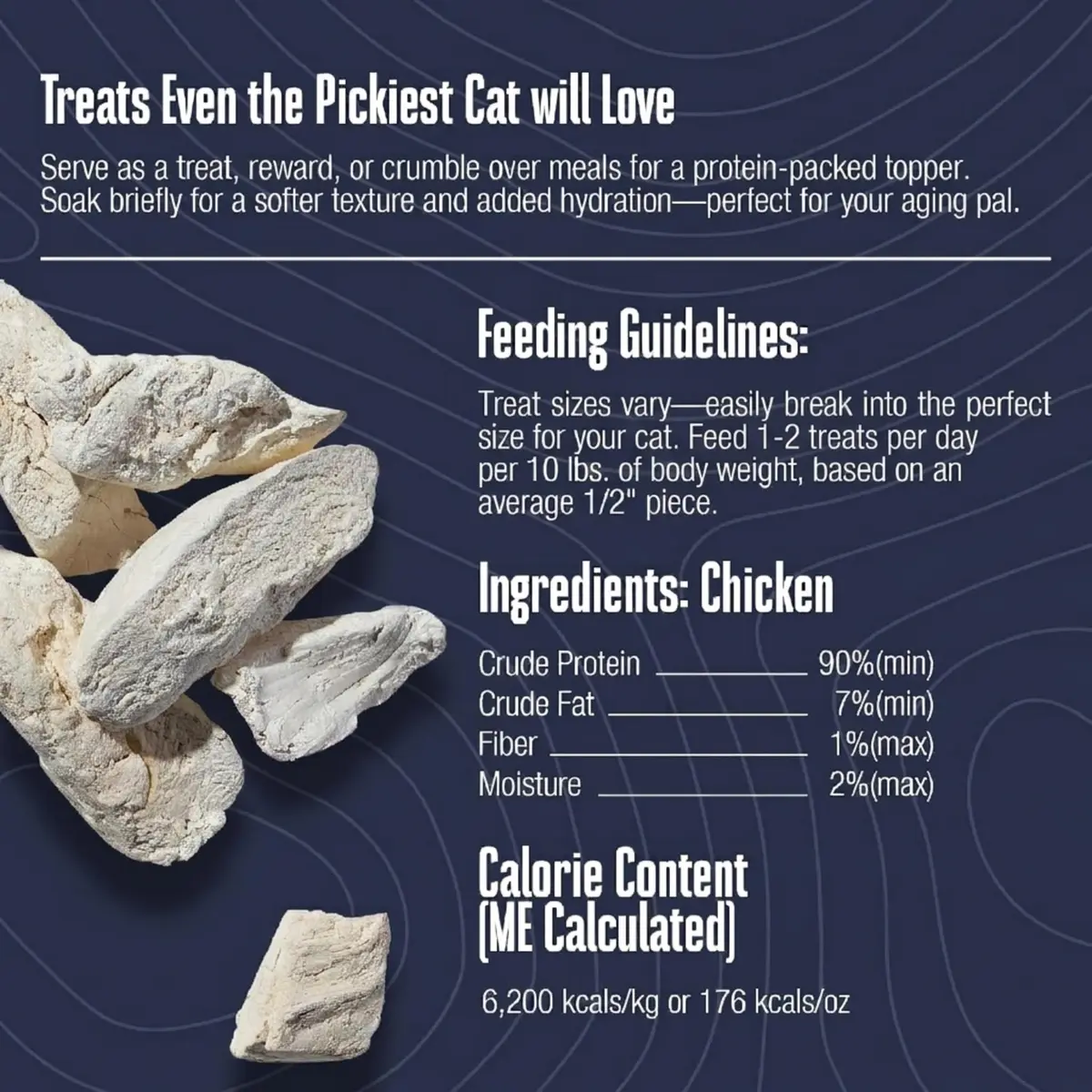Whole Life Pet Products Just One Chicken Freeze Dried Cat Treats 113g (4 oz) | Single Ingredient Protein-Rich Cat Snacks - view 2
