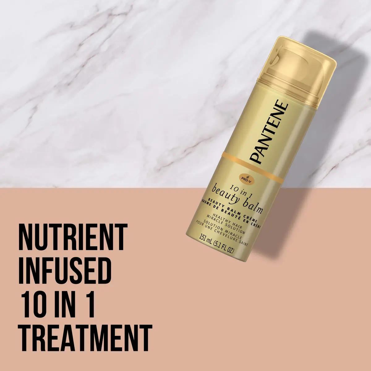 Pantene Pro-V Ultimate 10 Beauty Balm Crème for Hair 5.1 Fl Oz | Nourishing Leave-In Treatment for Frizzy Hair - view 3
