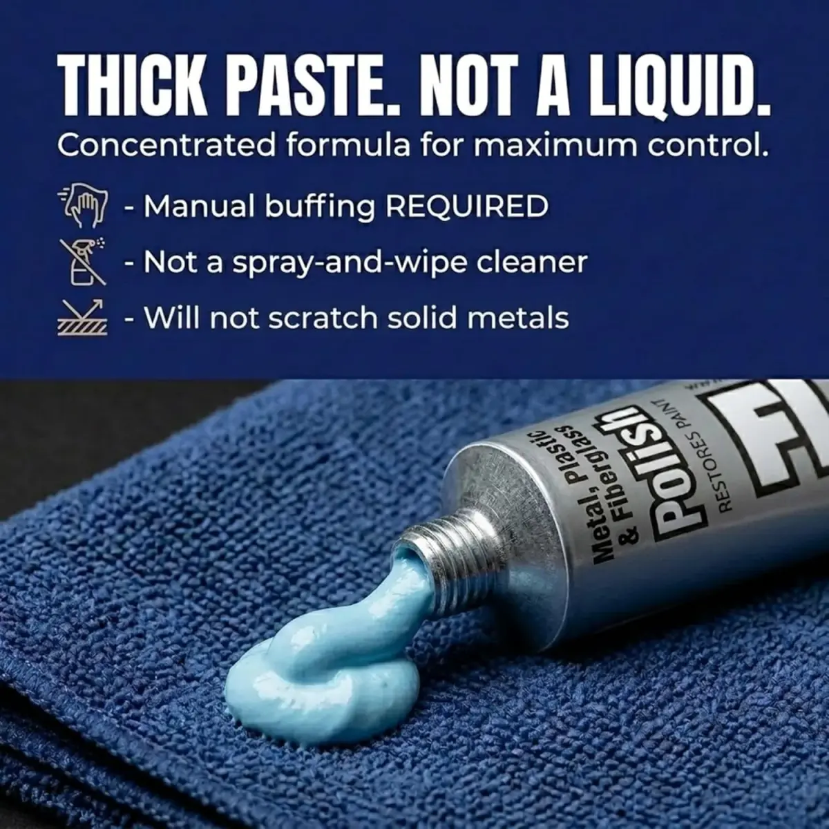 Flitz Metal Polish Paste 5.29oz (156g) 10-Pack | USA-Made for Solid Metals, Non-Abrasive - view 3