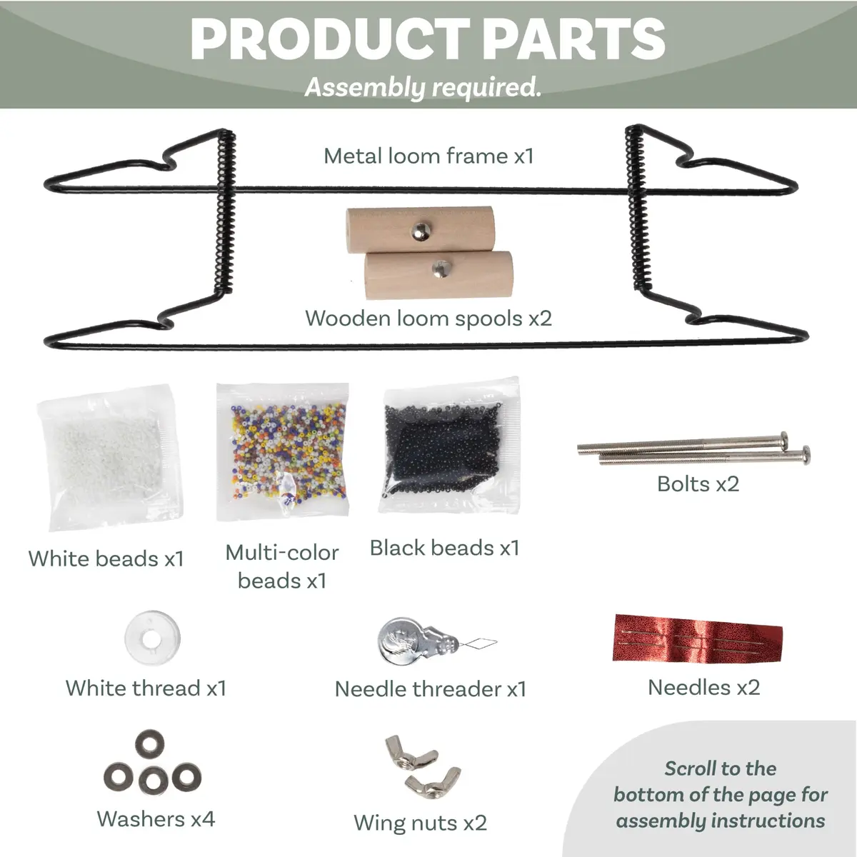 The Beadsmith Metal Bead Loom Kit with Glass Beads & Accessories | 32.4cm x 6.35cm x 7.62cm - view 5