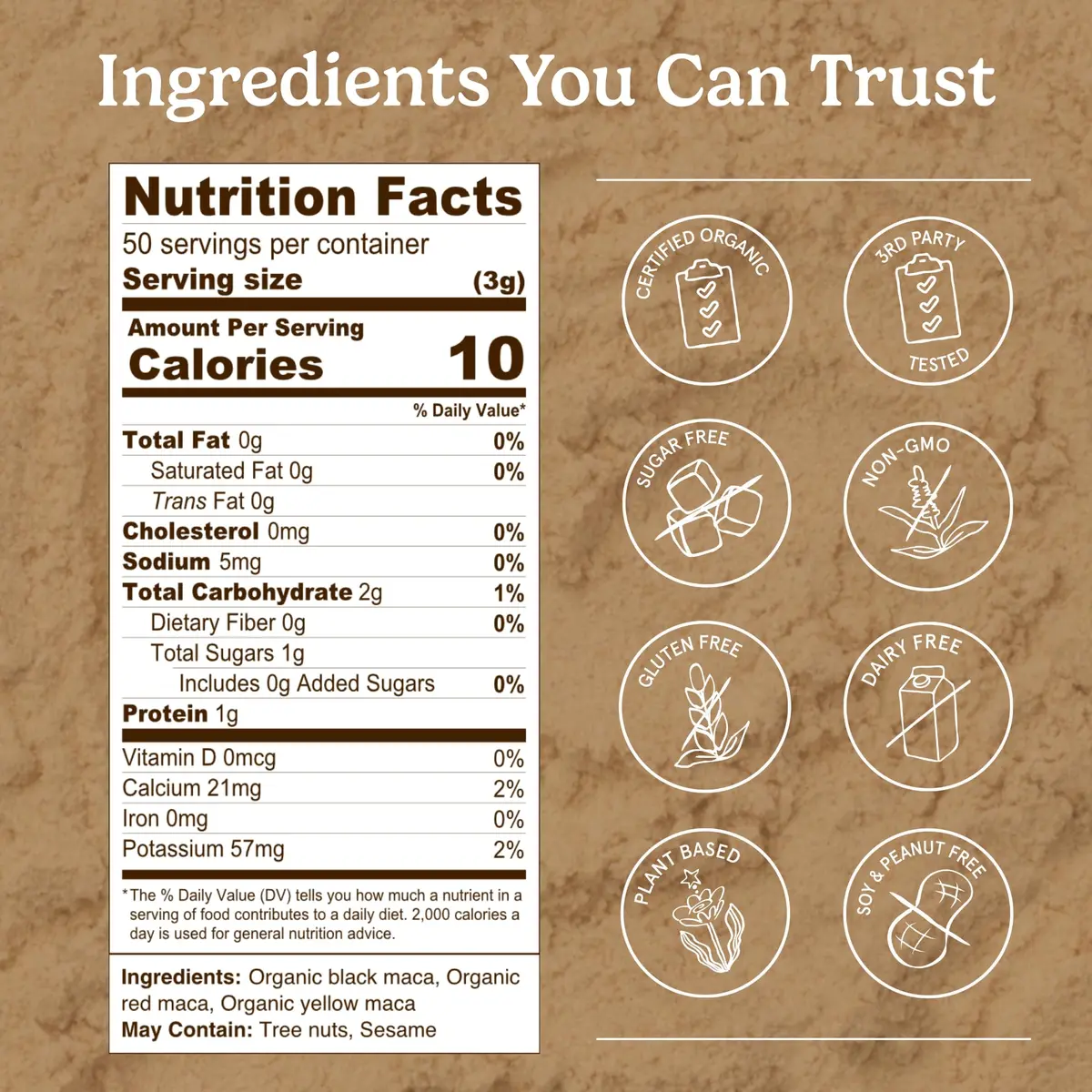 Organic Traditions Maca X 6 Root Powder 5.3oz | Concentrated Blend for Daily Vitality - view 2