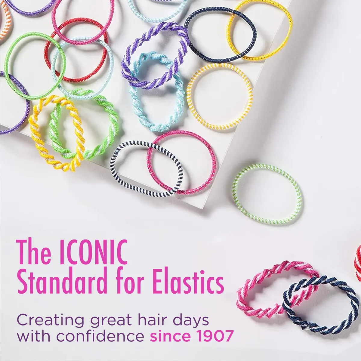 Goody Kids Ouchless Elastic Hair Ties 60 Ct Assorted Colors | Gentle Hold for Fine to Medium Hair - view 3