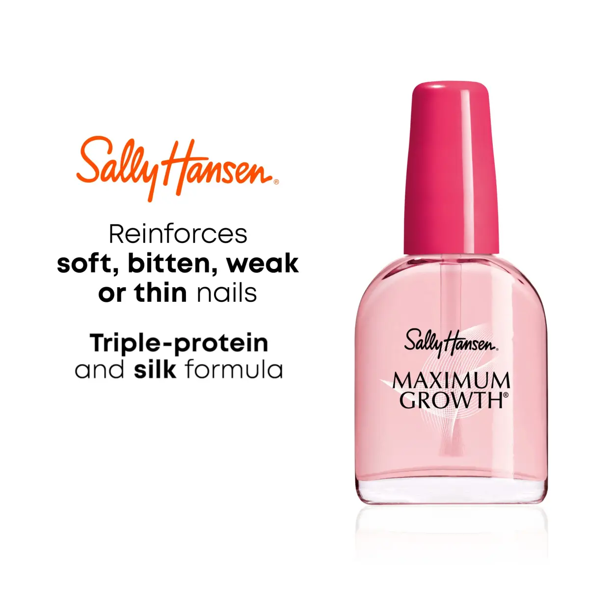 Sally Hansen Maximum Growth Nail Strengthener 13.3ml (0.45 Fl Oz) | Reinforces Thin Nails - view 3