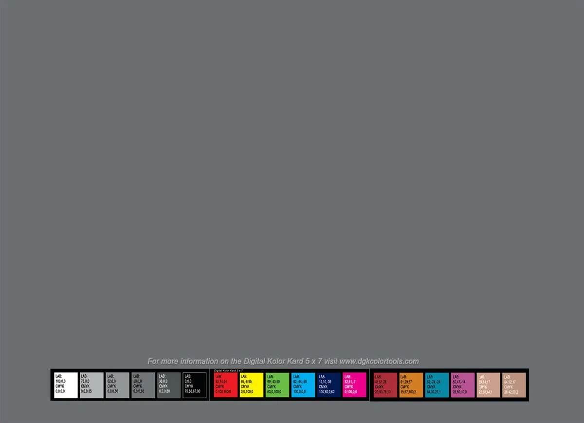 DGK Color Tools 5" x 7" Color Calibration Charts (2-Pack) | 12% & 18% Gray Balance for Accurate Photography - view 2