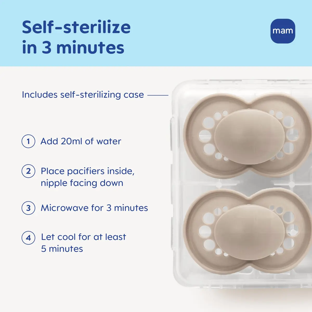 MAM Original Baby Pacifiers 6-16 Months, Glows in The Dark, 2 Pack | Developed with Pediatric Dentists & Specialists - view 4