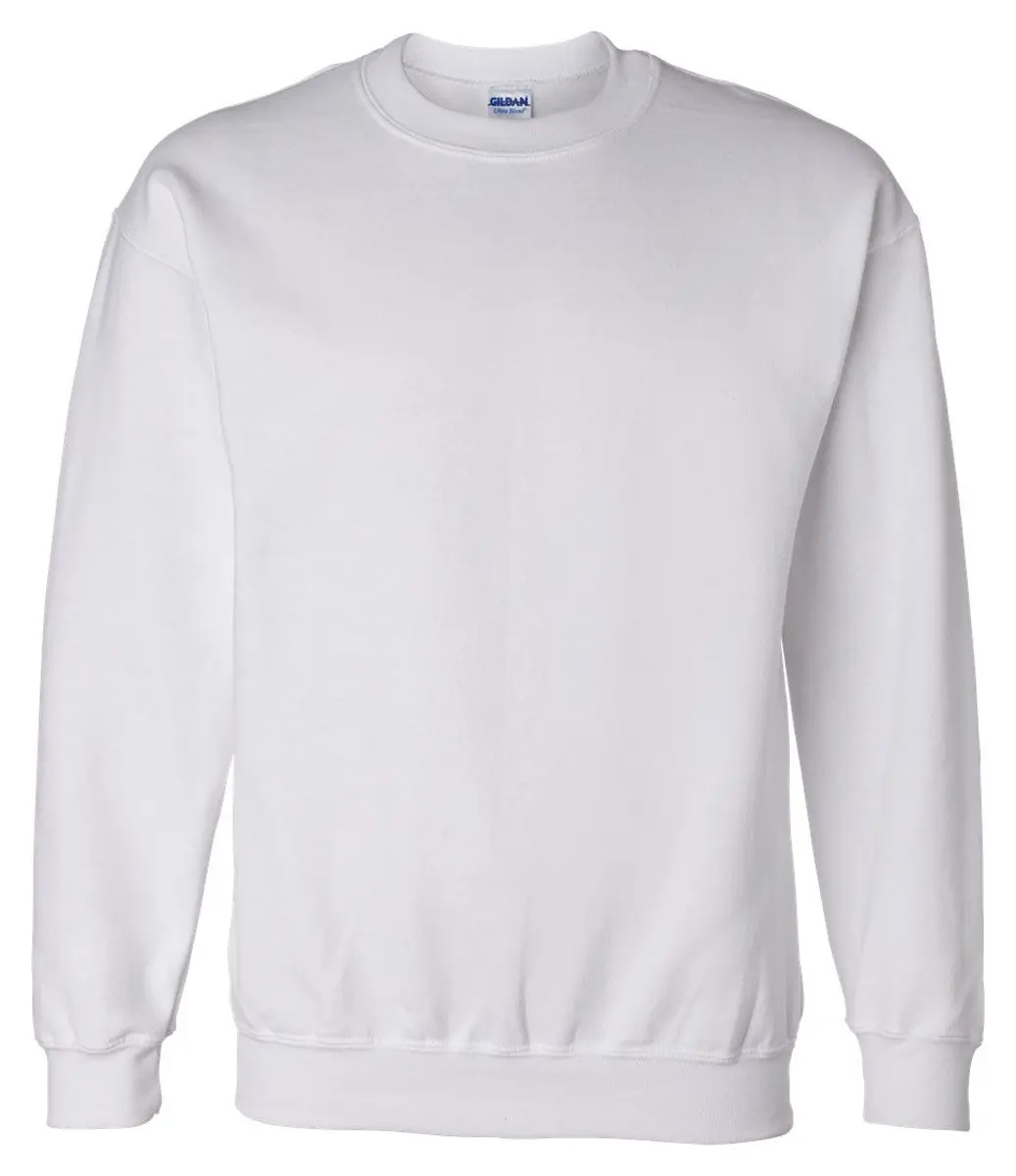 Gildan Adult DryBlend® 9 oz. Fleece Crew Sweatshirt Medium White | 255 g (9 oz) Crew Neck Long Sleeve - main product image