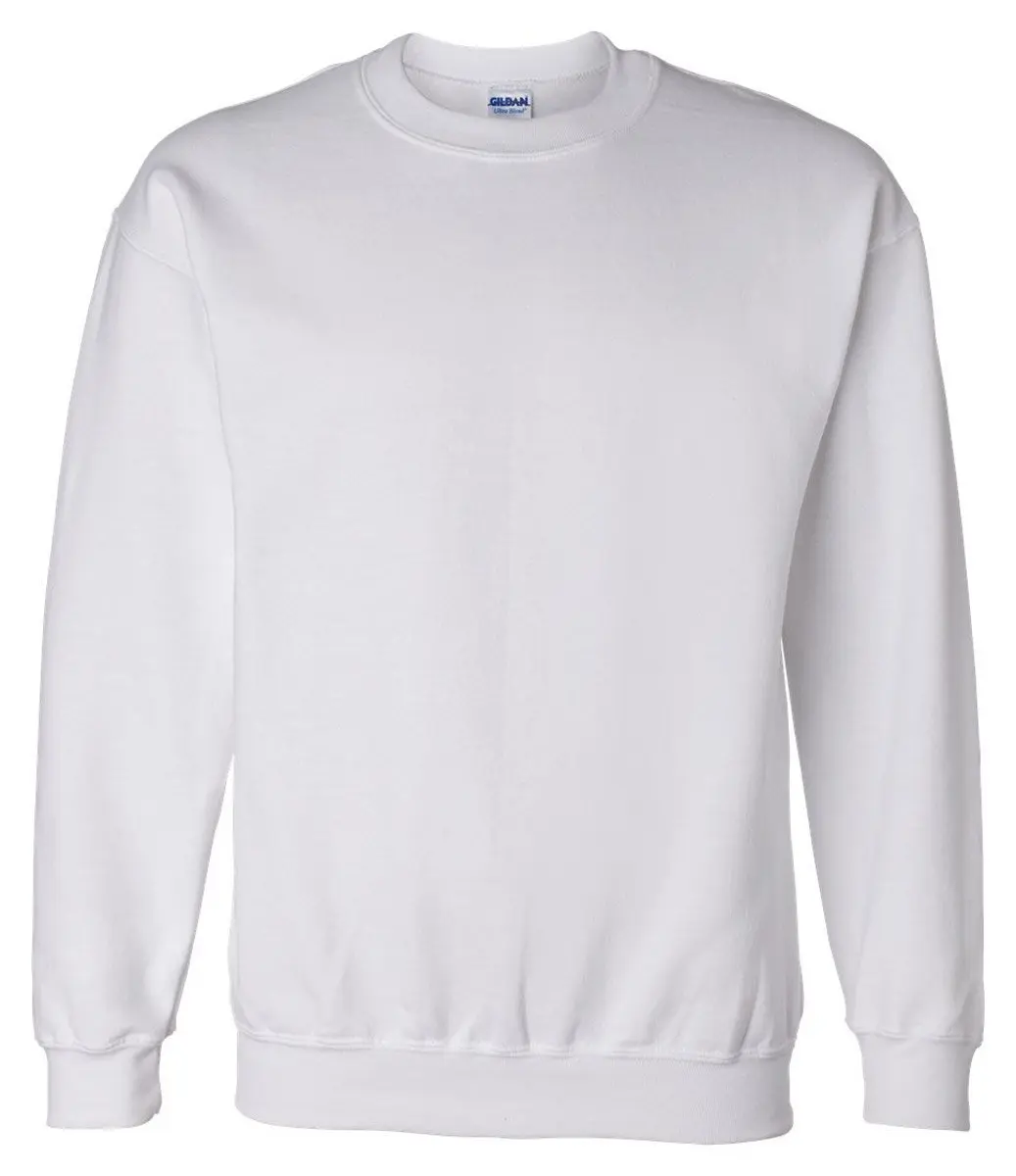 Gildan Adult DryBlend® 9 oz. Fleece Crew Sweatshirt Medium White | 255 g (9 oz) Crew Neck Long Sleeve - view 3