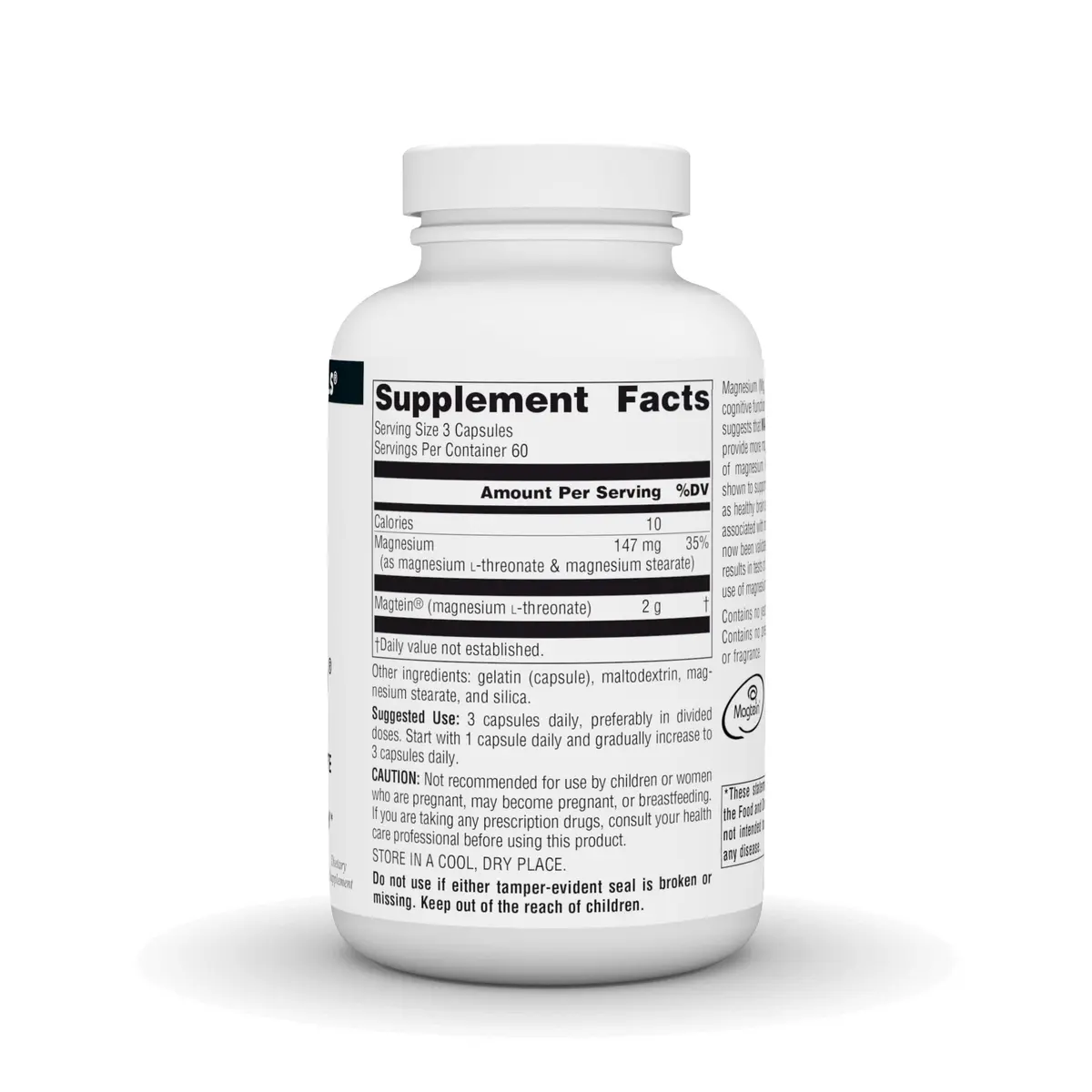Source Naturals Magtein Magnesium L-Threonate 667mg | Supports Brain & Memory (70-120 chars) - view 2