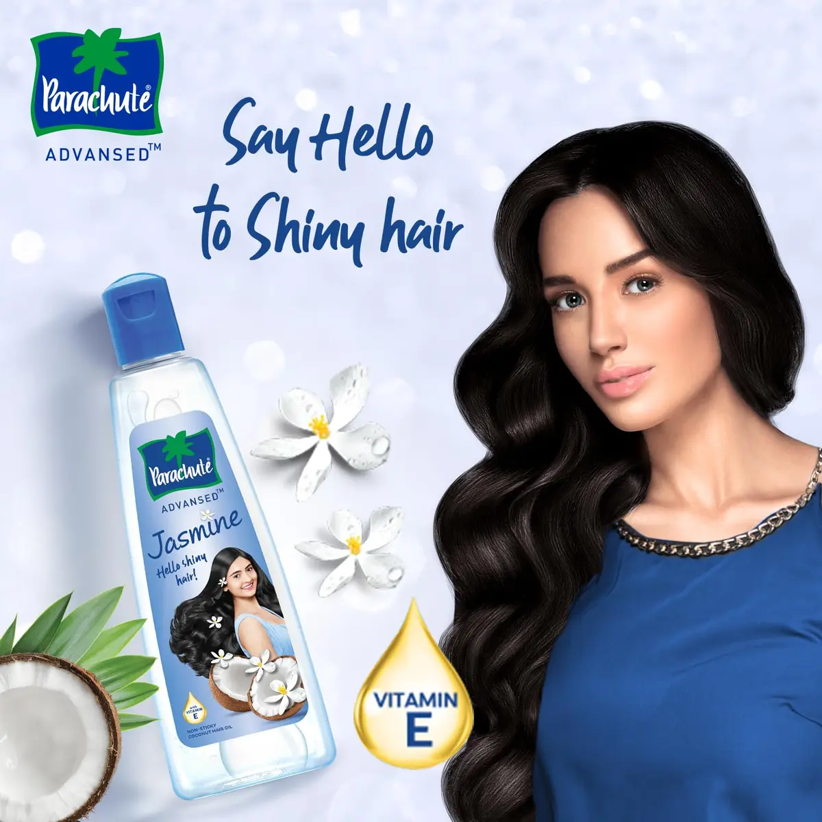 Parachute Advansed Jasmine Enriched Coconut Hair Oil 300ml (10.1 Fl Oz) | Nourishes Scalp, Strengthens Hair - view 3