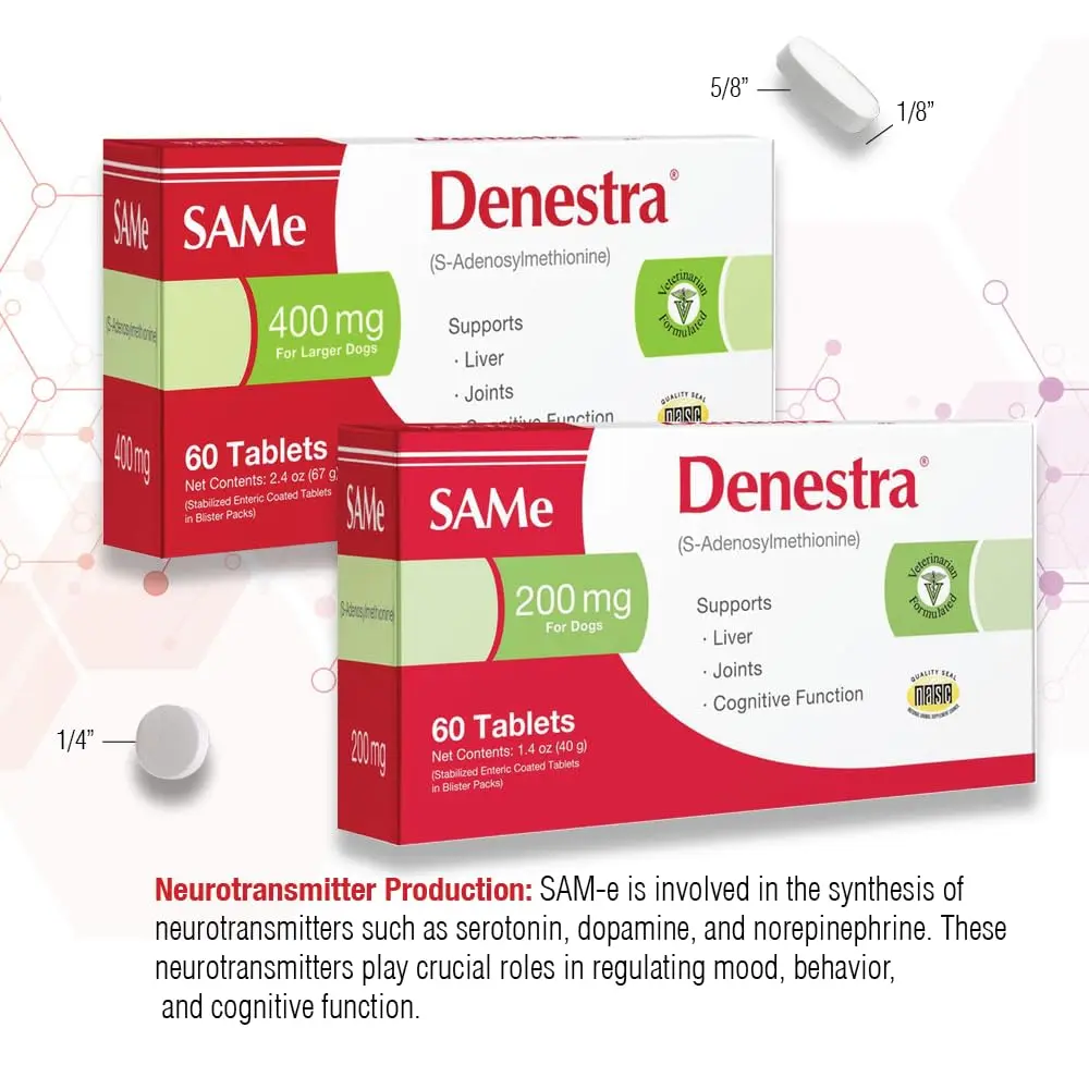 Denestra S-Adenosyl-L-Methionine 400 mg for Dogs | Liver, Joint & Brain Support - view 8