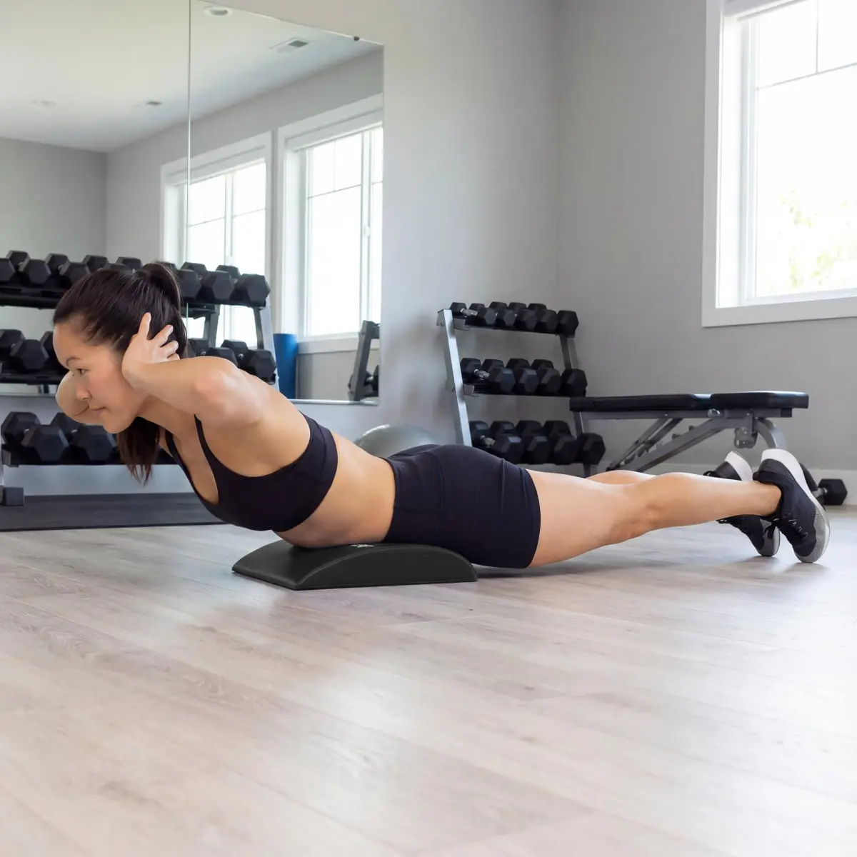 ProsourceFit Black Abdominal Mat 38cm (15") x 30cm (12") x 6.35cm (2.5") | High Density Core Trainer for Workouts - view 4