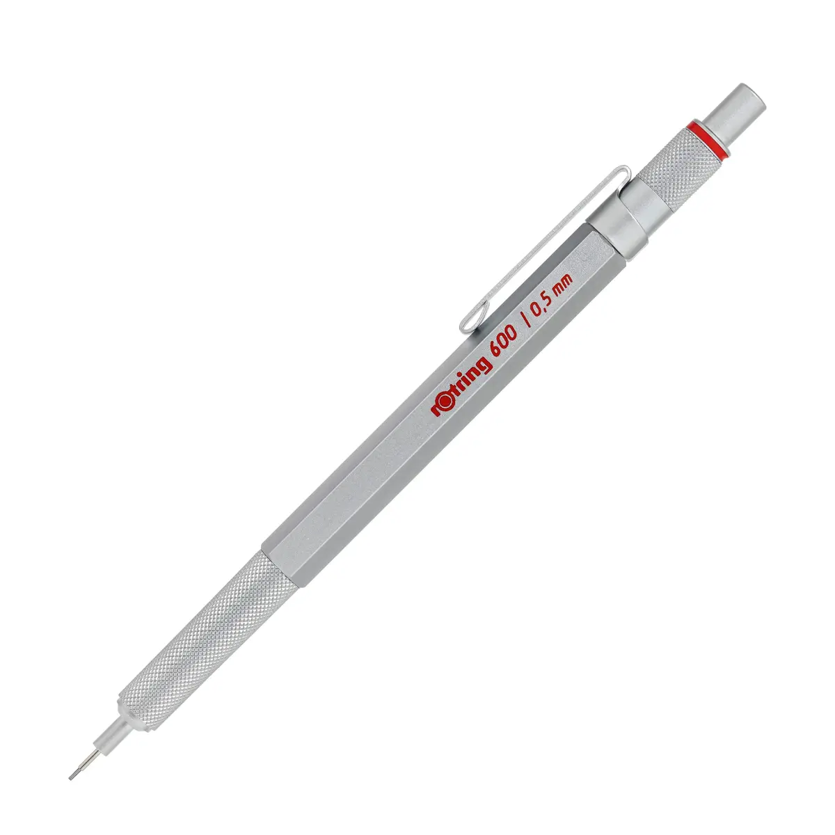 rOtring 600 Mechanical Pencil, 0.5 mm, Silver Barrel | Precision Writing Instrument - main product image