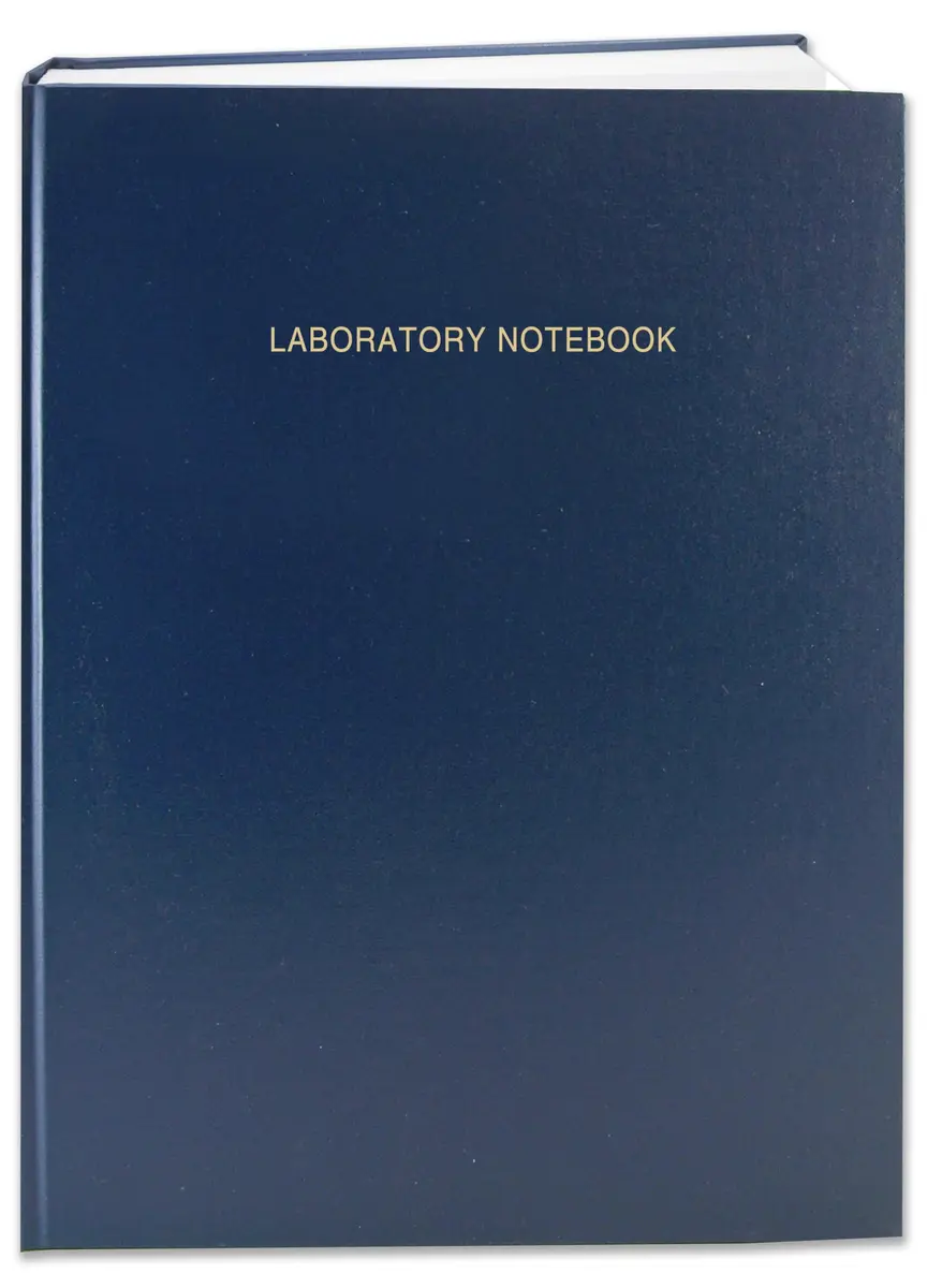 BookFactory Lab Notebook Blue | 96 Pages, Hardbound, 8.8 x 11.25 in, 0.25" Grid Format - main product image