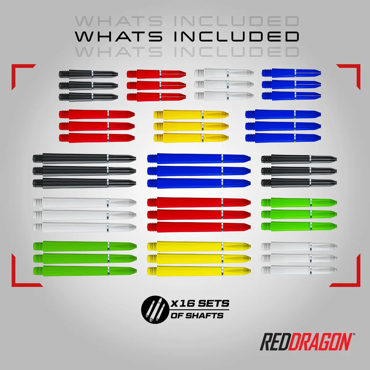 RED DRAGON Professional Darts Accessories Kit - 200+ Pieces | Multi-Coloured Nylon - view 3