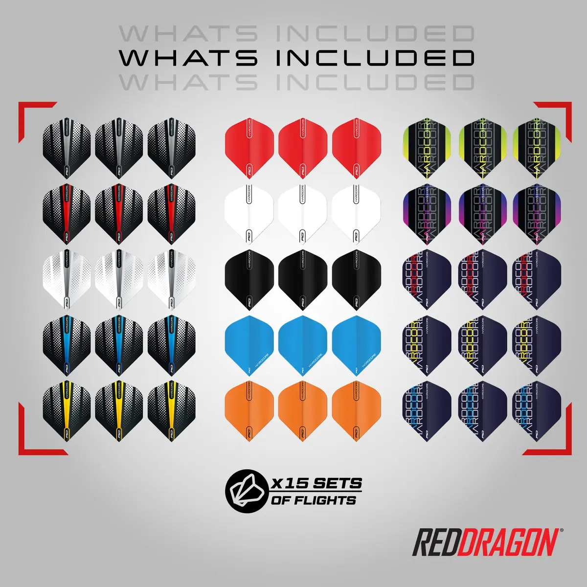 RED DRAGON Professional Darts Accessories Kit - 200+ Pieces | Multi-Coloured Nylon - view 4