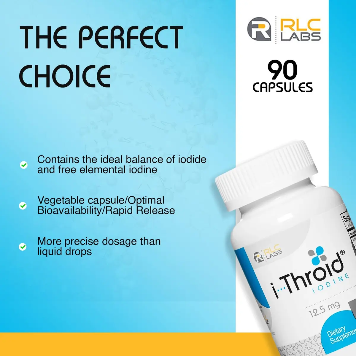 RLC Labs i-Throid 12.5 mg | Thyroid Support for Hypothyroidism - view 6