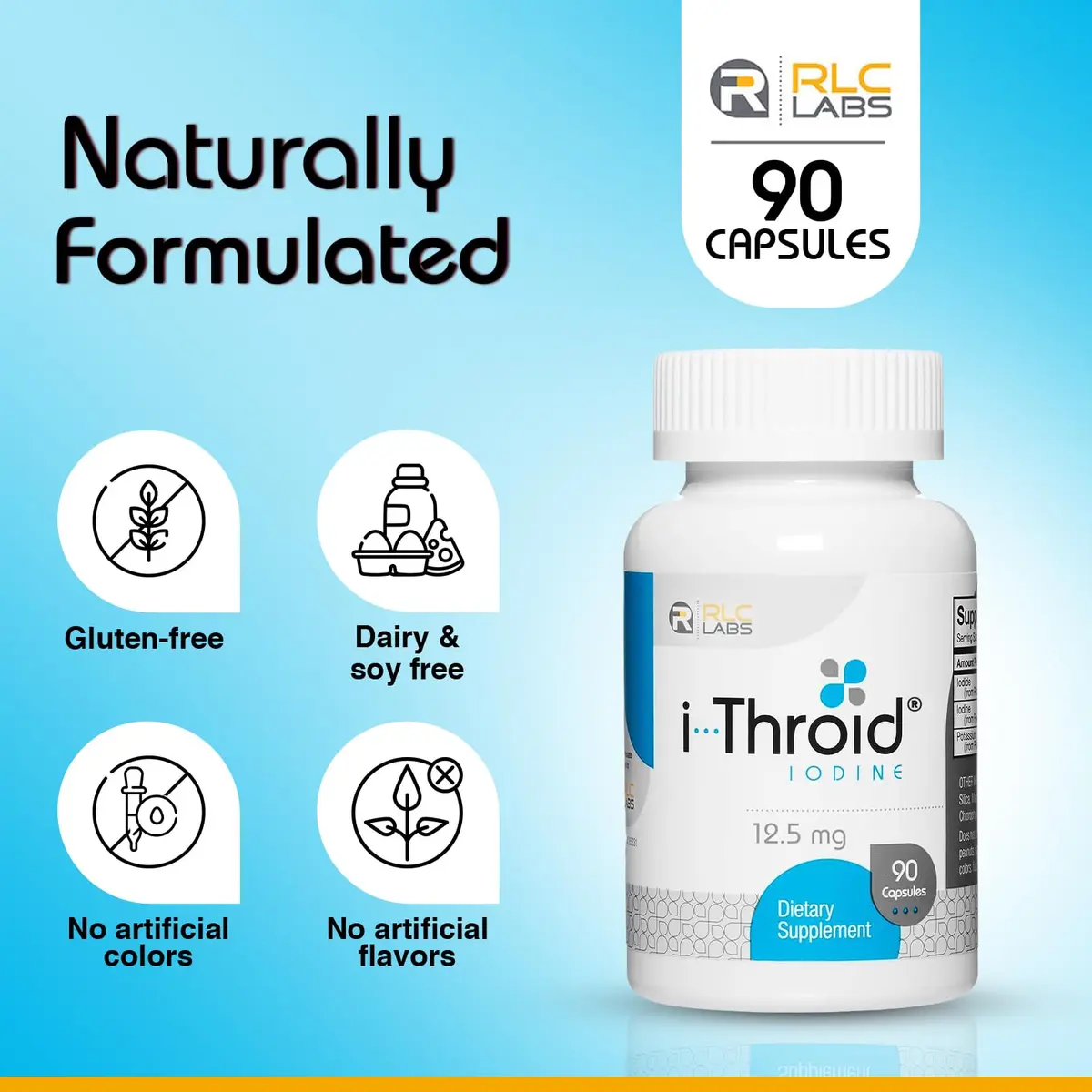 RLC Labs i-Throid 12.5 mg | Thyroid Support for Hypothyroidism - view 2