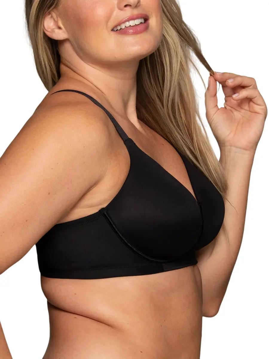 Vanity Fair Full Figure Support Bra Wirefree 40DD | 4-Way Stretch Fabric, Lightly Lined Cups - view 2