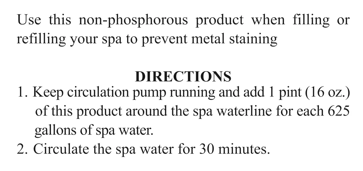 SpaChoice 1-Pint Premium Metal Free Water Treatment for Spa & Hot Tub | Prevents Metal Staining & Corrosion - view 4