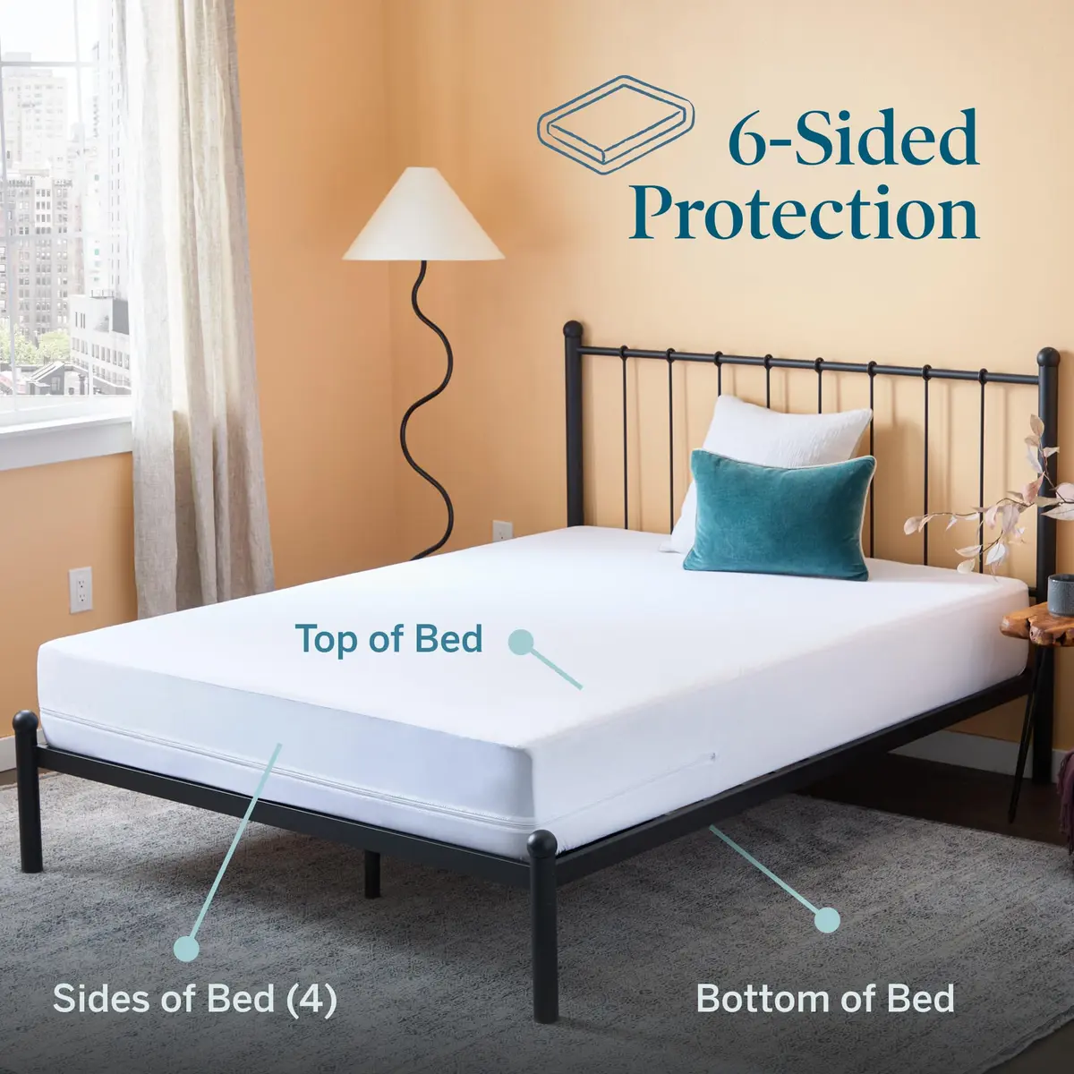 LUCID Waterproof Mattress Encasement Queen Size | 6-Sided Full Protection, Breathable & Quiet - view 2