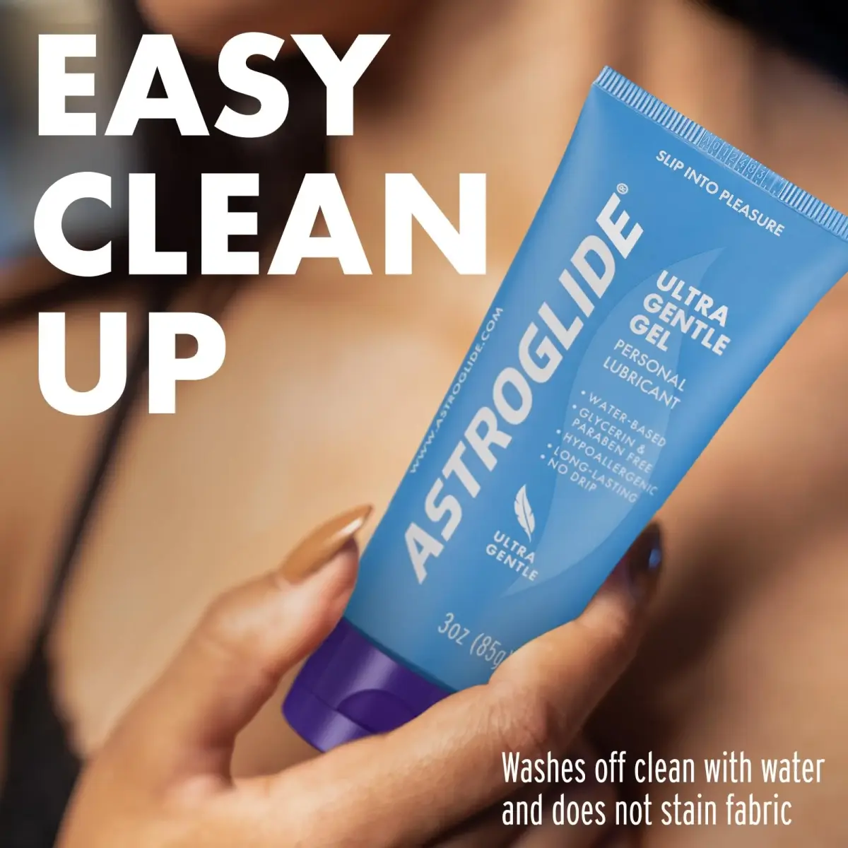 Astroglide Ultra Gentle Gel Lube 88.7ml (3 Fl Oz) | Hypoallergenic Water-Based Personal Lubricant - view 4