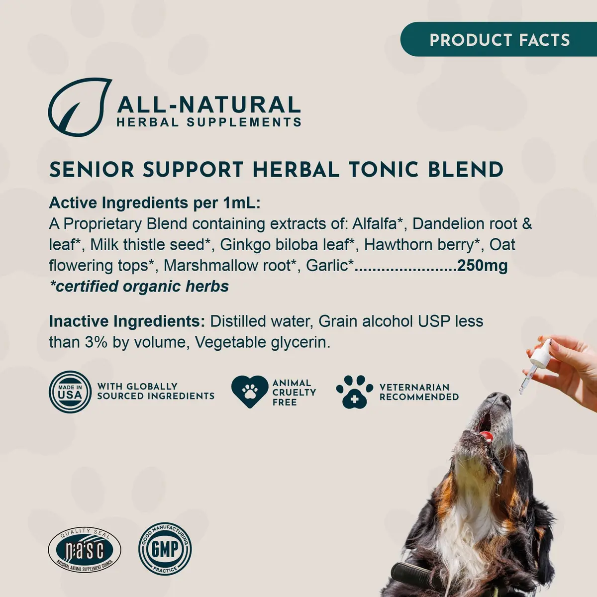 Animal Essentials Senior Support for Dogs & Cats Supplement - 2 fl Oz | Supports Mental & Physical Well-Being - view 7